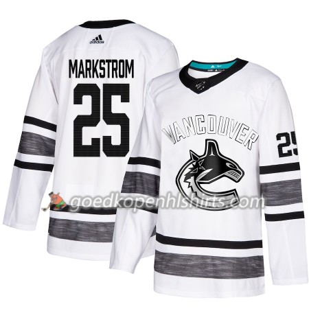 Vancouver Canucks Jacob Markstrom 25 2019 All-Star Adidas Wit Authentic Shirt - Mannen